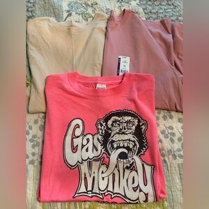 Bundle of 3 girls shirts 14/16 & 18 Gas Monkey Garage